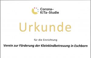 Zwergenburg - Corona Studie - Urkunde Beitrag